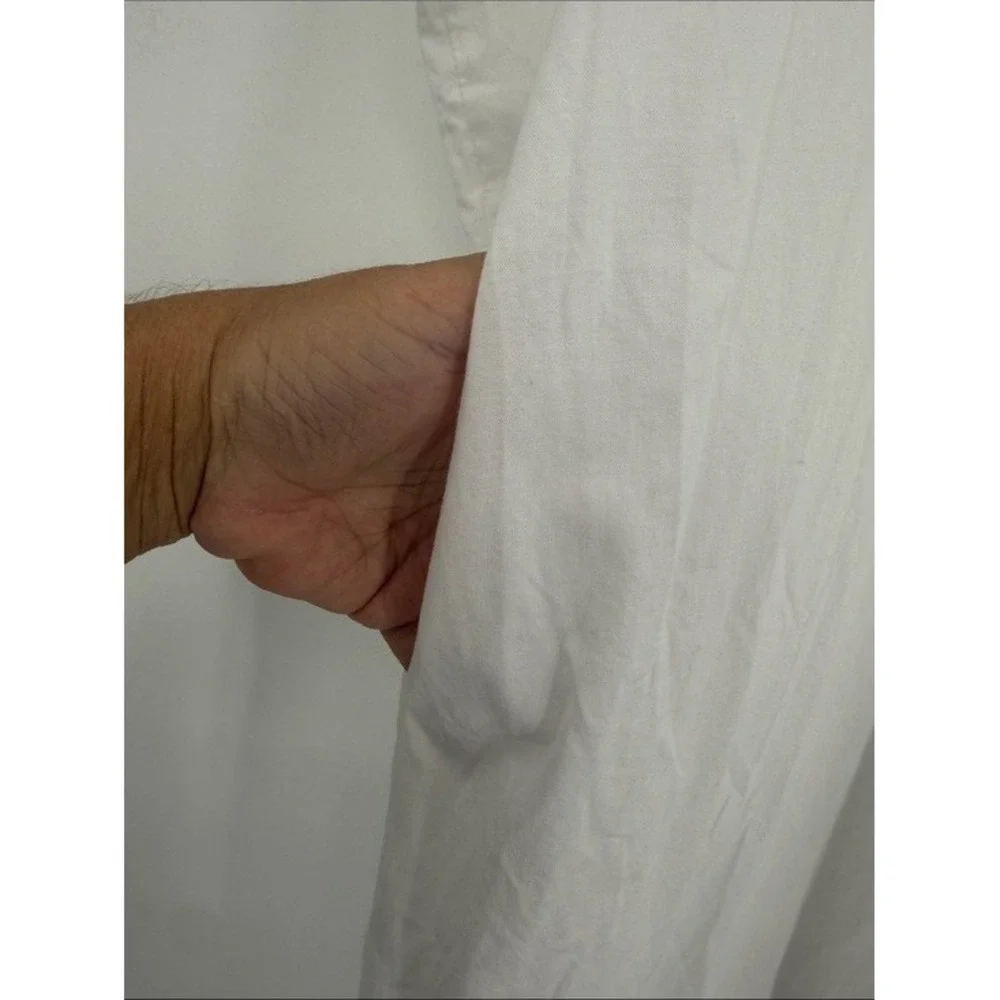 The 1 for U White Cotton Victorian‎ Nightgown Robe Eyelet Lace Frog Closure Q424